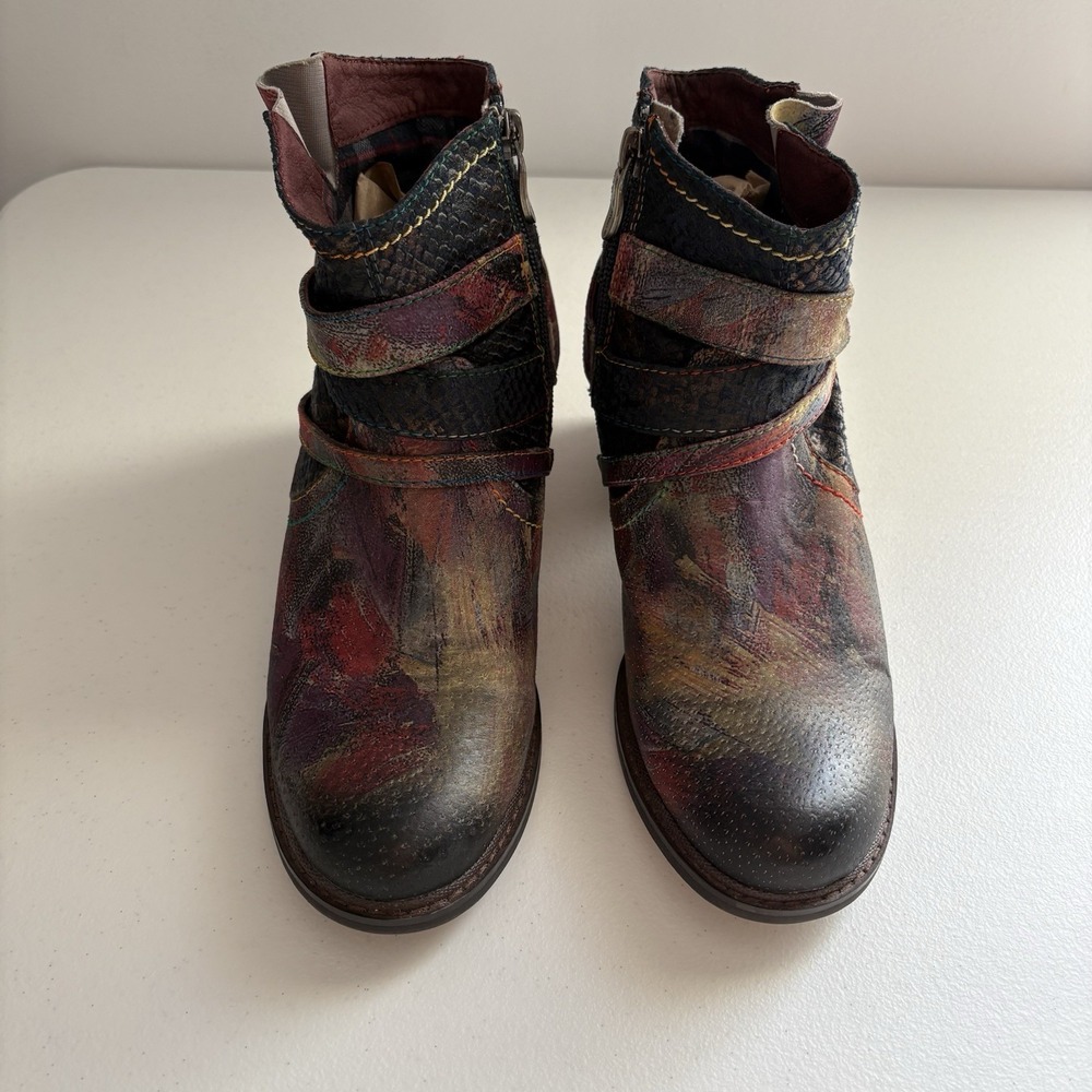 L'Artiste Shazzam Boots Size 37 EUR 6.5 US Artsy Steampunk Statement Maximalist - Picture 2 of 11
